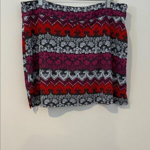 Stylish Women's Patterned Skirt/Skort - Red, Pink, Black